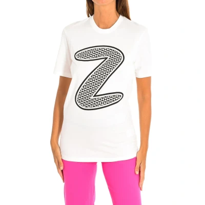 Image of Zumba Womenss short sleeved round neck sports T shirt Z2T00164 White Cotton Size X Small