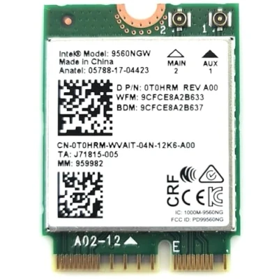 Image of Intel Wireless AC 9560, M.2 2230, 2X2 Ac+Bt, Gigabit, No Vpro (9560.NGWG.NV)