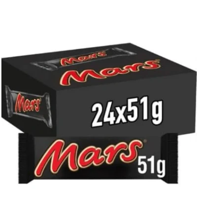 Image of Mars, Kinder, Cadbury and Nestle Chocolate Bulk Buy (Mars 24 x 51g Box, (1 Pack))