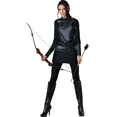 Image of Fun World InCharacter Costumes Women&#039;s Warrior Huntress Costume, Black, Large