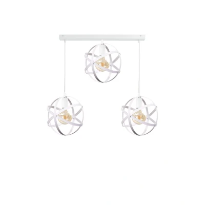 Image of Pola Bar Pendant Ceiling Light White, 65cm, 3x E27