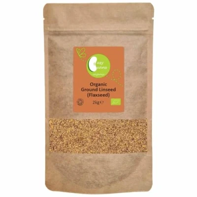 Image of Organic Ground Linseed (Milled Flaxseed) Certified by Busy Beans (2kg)