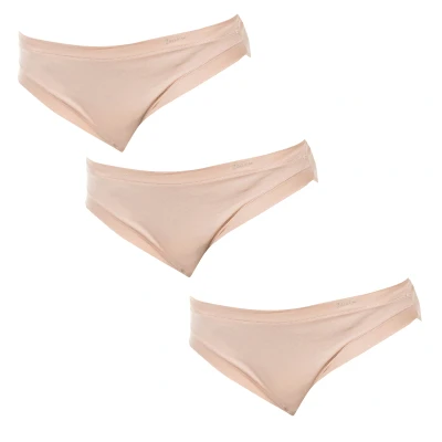 Image of Janira Womens Pack 3 Mid waist panties with inner lining 1031184 women Beige Size Large