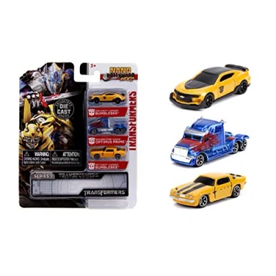 Image of TRANSFORMERS&quot; 3 PIECE SET &quot;NANO HOLLYWOOD RIDES&quot; 1/65 DIECAST MODELS JADA 31125