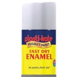 Image of Plasti kote Fast Dry Enamel 100ml Aerosol Gloss White