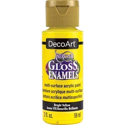 Image of DecoArt Bright Yellow Americana Gloss Enamels 2 Ounces DAG 227