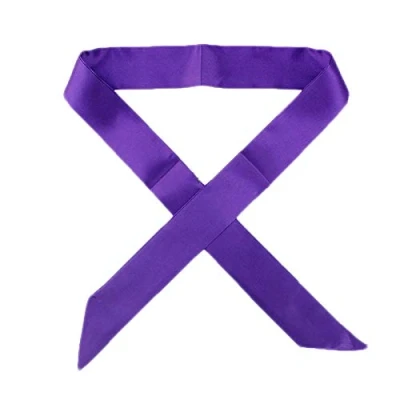 Image of B HOT 2Pcs Faux Silk Scarves Womens,Neck Head Scarf Fashion Bag Handbag Handle Ribbon Band Hair Purple