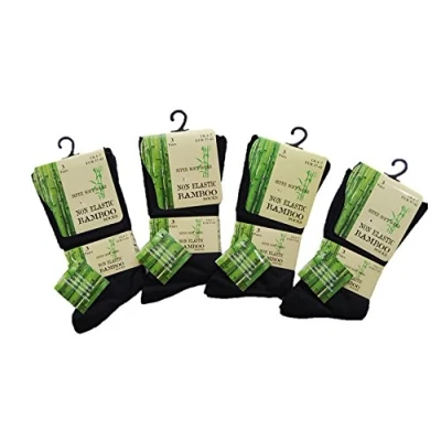 Image of undercover lingerie 6 Pairs Ladies Bamboo Non Elastic SE047 Socks Black