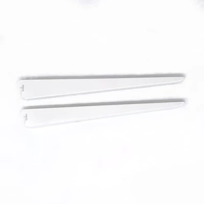 Image of Twin Slot Shelving Brackets White Heavy Duty Steel Bracket Pack of 2 370mm / 37cm