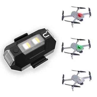 Image of DR 02 Strobe Drone Light Compatible with DJI Mavic AIR 2 Pro Inspire etc, 3 Color Adjustable Anti Collision for 3KM Visible, Mini Lamp, 6.5g 110mAh Battery USB C Charging