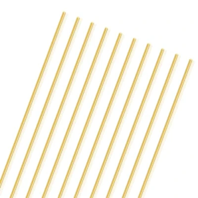 Image of LAVMHAB Round Brass Rod 1.5mm x 250mm, Solid Shaft Rods Bars for DIY Craft (10 Pcs)