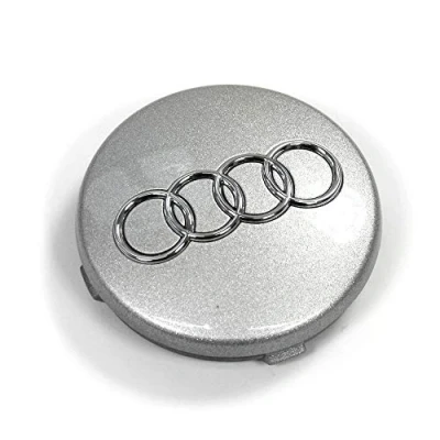 Image of Audi 4B0601170Z17 Wheel Trim (1 Piece) Hub Cover Centre Cap, Avus Silver, 9.4 x 8.8 1.8 cm, Silver