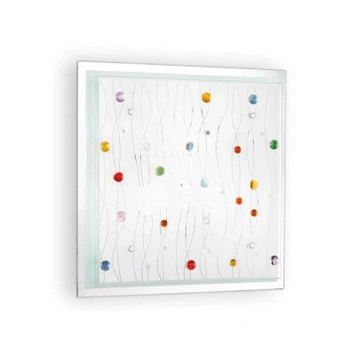 Image of Ocean 3 Light Indoor Large Flush Multi Coloured, E27