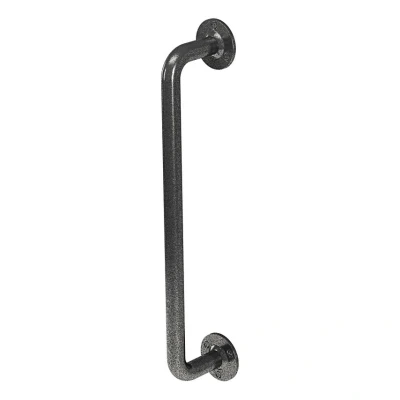 Image of Rothley Grab Rail Mobility Disability Aid Pewter Handle Bathroom Outdoor 457x25mm