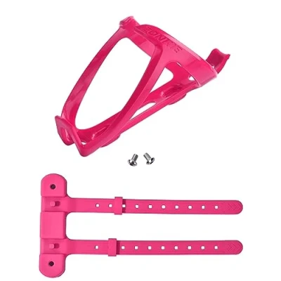Image of zonkie Bicycle Bottle Cages, Plastic Bike Holder with Cage Mounting Base (Pink)