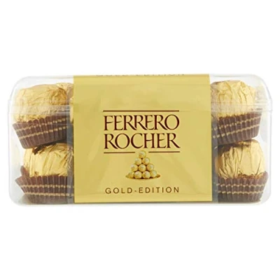 Image of 6 x Ferrero Rocher Gold Edition 16 pezzi Milk Chocolate with Hazelnut Filling 200 g