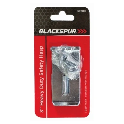 Image of Zinc 76mm Heavy Duty Steel Safety Hasp &amp; Staple By Blackspur