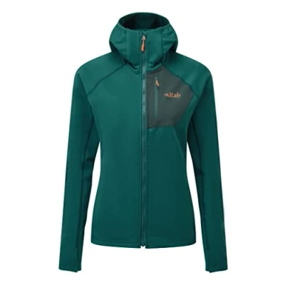 Image of Rab Women&#039;s Superflux Hoody Lightweight Fleece Jacket for Hiking, Trekking, &amp; Climbing Atlantis/Pine 10