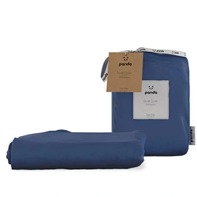 Image of Panda 100% Bamboo Duvet Cover (Deep Sea Navy, UK Single)