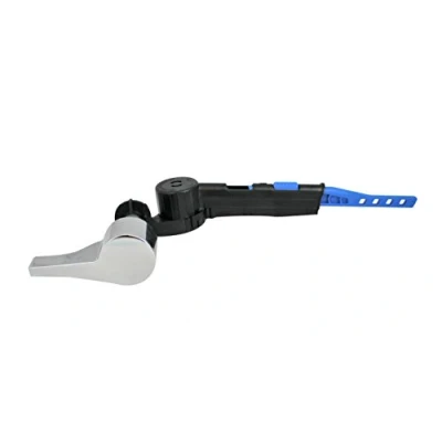 Image of Fluidmaster 641 Perfect FIT Universal Toilet Tank Flush Lever in Chrome, Metal Handle with Adjustable Arm