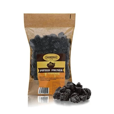 Image of Chandra Whole Foods Pitted Prunes 750G Low GI Dried for Constipation, Snacking, Smoothies, Baking &amp; Cooking Gluten Free Vegan Friendly, Rich in Minerals Vitamins, Fibre Potassium