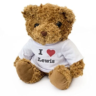 Image of NEW I LOVE LEWIS Teddy Bear Cute And Cuddly Gift Present Birthday Xmas Valentine