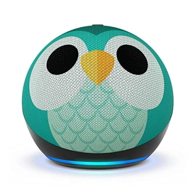 Image of Echo Dot Kids (5th generation, 2022 release) Wi Fi and Bluetooth smart speaker With Alexa 1 year of Amazon Kids+ content Owl