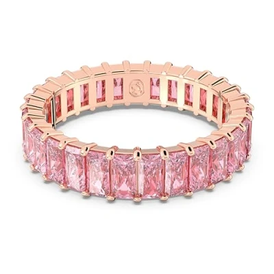 Image of Swarovski Matrix Ring, Women&#039;s, Size: Small, Pink