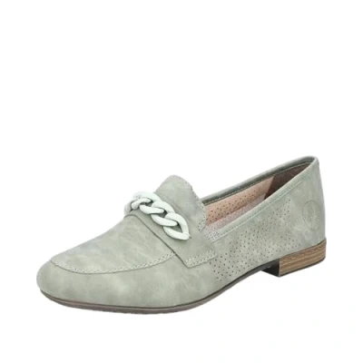 Image of Rieker Women&#039;s 51761 Loafer, Green, 8 UK