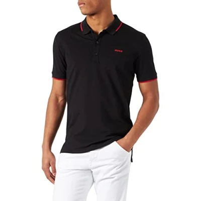 Image of HUGO Men&#039;s Dinoso222 Polo Shirt, Black001, M
