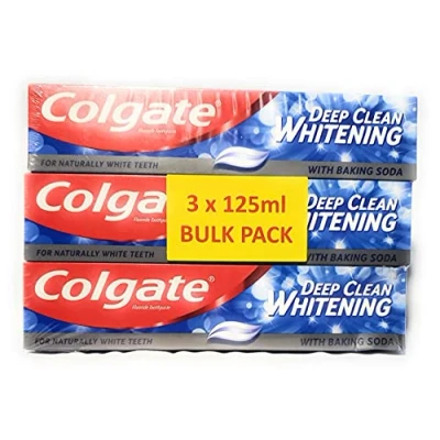 Image of Colgate Deep Clean Whitening Toothpaste with Baking Soda 125 ml, Multi Pack of 3