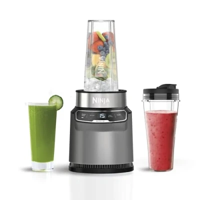 Image of NINJA Auto iQ BN500UK Blender Black &amp; Silver, Silver/Grey,Black