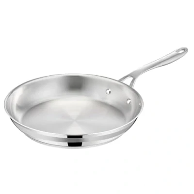 Image of Tefal Jamie Oliver Cook Smart 24 cm Uncoated Stainless Steel Frying Pan, Robust, Riveted Handle, Suitable for Induction Hobs, E3110455