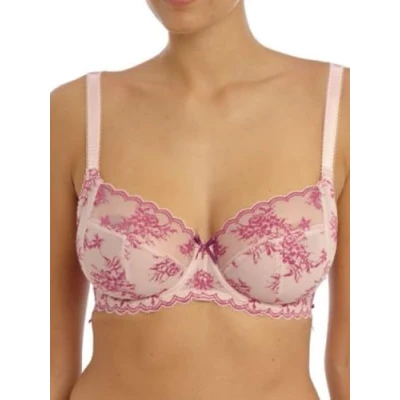 Image of Freya Womens Offbeat Decadence Side Support Bra Vintage Rose Pink Polyamide Size 32D