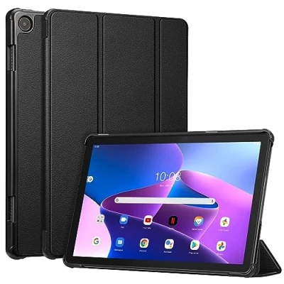 Image of FINTIE Case Compatible with Lenovo Tab M10 (3rd Gen) 10.1 Inch 2022, Ultra Slim Folio Cover Auto Sleep/Wake and Stand Function, Black