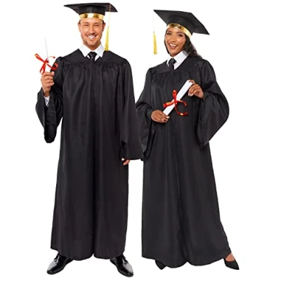 Image of amscan 9917591 Adults Graduation Robe Fancy Dress Costume