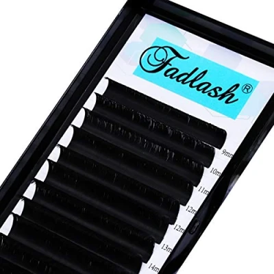 Image of Fadlash Easy Fan 0.07 DD Curl 16mm Sing Tray Volume Lashes Withstand 90℃ Russian 3D 20D Pre Made fans Eyelash Extensions(0.07 16)