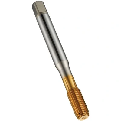 Image of Dormer E289 M5 HSS E Metric Fluteless Machine Tap Internal Coolant Oil Grooves TiN Coated DIN 2174