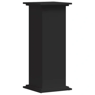 Image of vidaXL Plant Stand Engineered Wood Patio Pot Holder 33x33x80 cm Black Indoor/Outdoor Flower Display