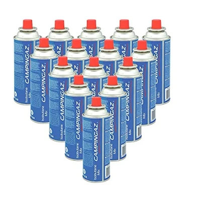 Image of CAMPINGAZ Metal Butane Gas Canister for Camping (6.9 x 18 cm) 16 Pack