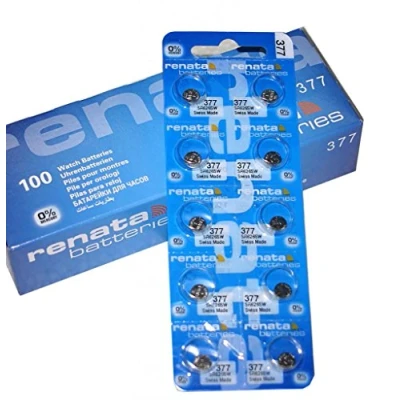 Image of Renata Mercury Free Swiss Made Silver 1.55V SR626SW 377 Battery