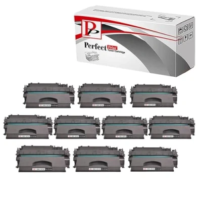 Image of 10 Black PerfectPrint Compatible Toner Cartridge Replace CE505X for HP P2050 P2055 P2055d P2055dn P2055X Printers