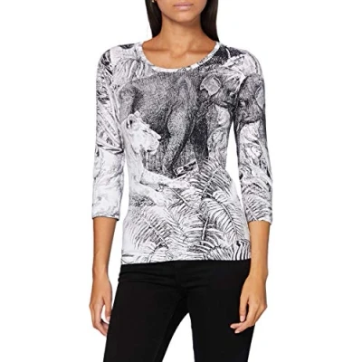 Image of CAVALLI CLASS Women&#039;s T Shirt Donna, White Optical, 10 (S)