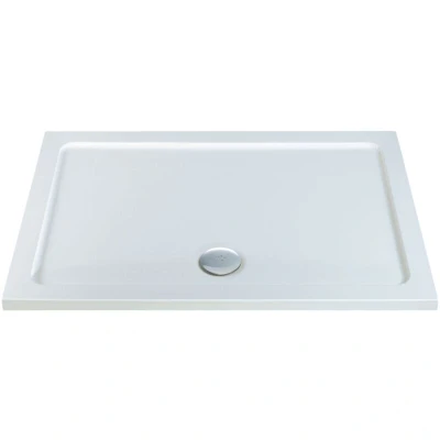 Image of MX Low Profile 1200 x 760mm Stone Resin Shower Tray with Waste MXEL1276