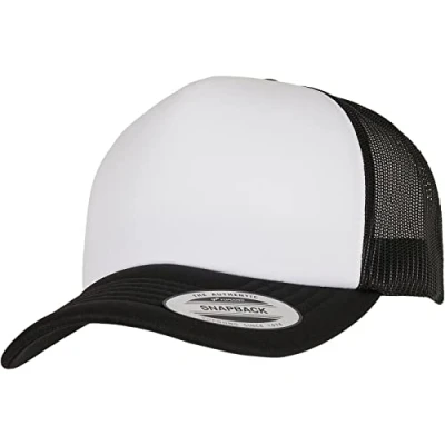 Image of Flexfit Curved Cap, Men&#039;s, Size: One Size, black white