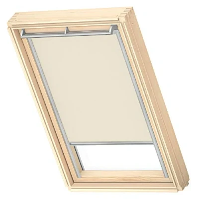 Image of VELUX Original Roof Window Translucent Roller Blind for M04, M34, Beige, with Grey Guide Rail