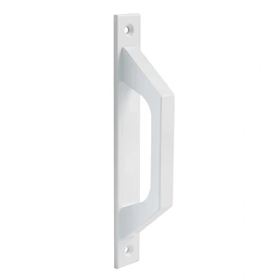 Image of Amig White Aluminium Door Handle Rust &amp; Corrosion Resistant Easy Installation, Includes Screws For Indoor Outdoor Use, White, Metal
