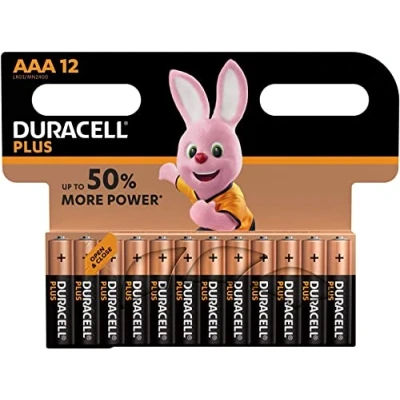 Image of Duracell MN2400B12 household battery Single Use AAA Alkaline 1.5 V Batteries (Single Battery, AAA, Alkaline, Cylinder, V, 12 Pieces)