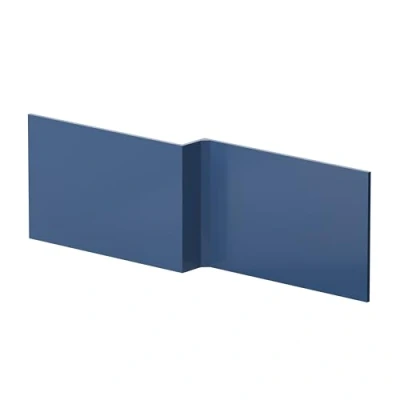Image of 1700mm L Shape Square Reversible Bath Front Panel Satin Blue