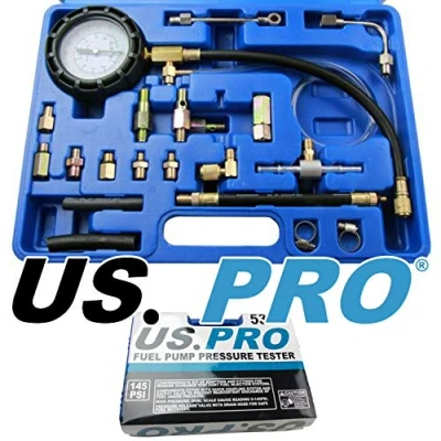 Image of US PRO 20pc Petrol and Diesel Fuel Pump Pressure Tester Meter Kit Set 0 145 PSI 5385